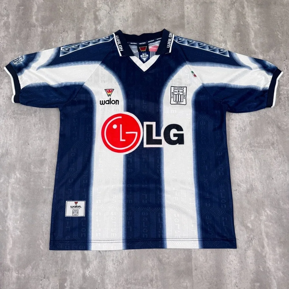 Alianza‎ Lima Club Soccer Jersey Mens Large Blue Home Football Shirt Kit 1999